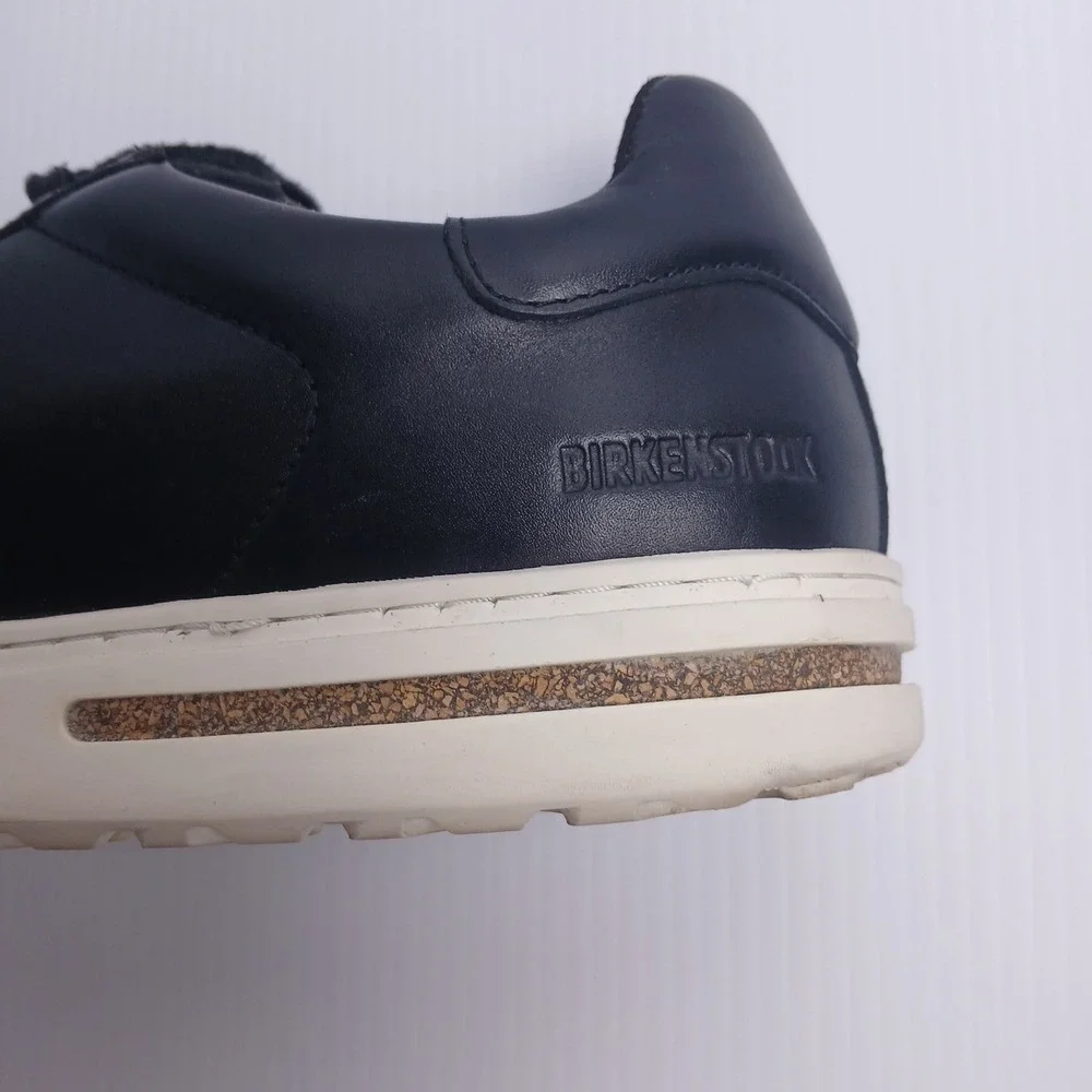 Birkenstock Bend Low Black Natural Leather Sneakers Mens 9 EUC